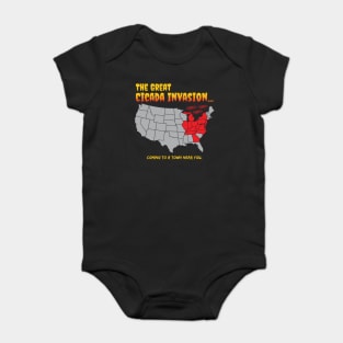 Cicada Invasion Coming to These States in US Map Funny Baby Bodysuit